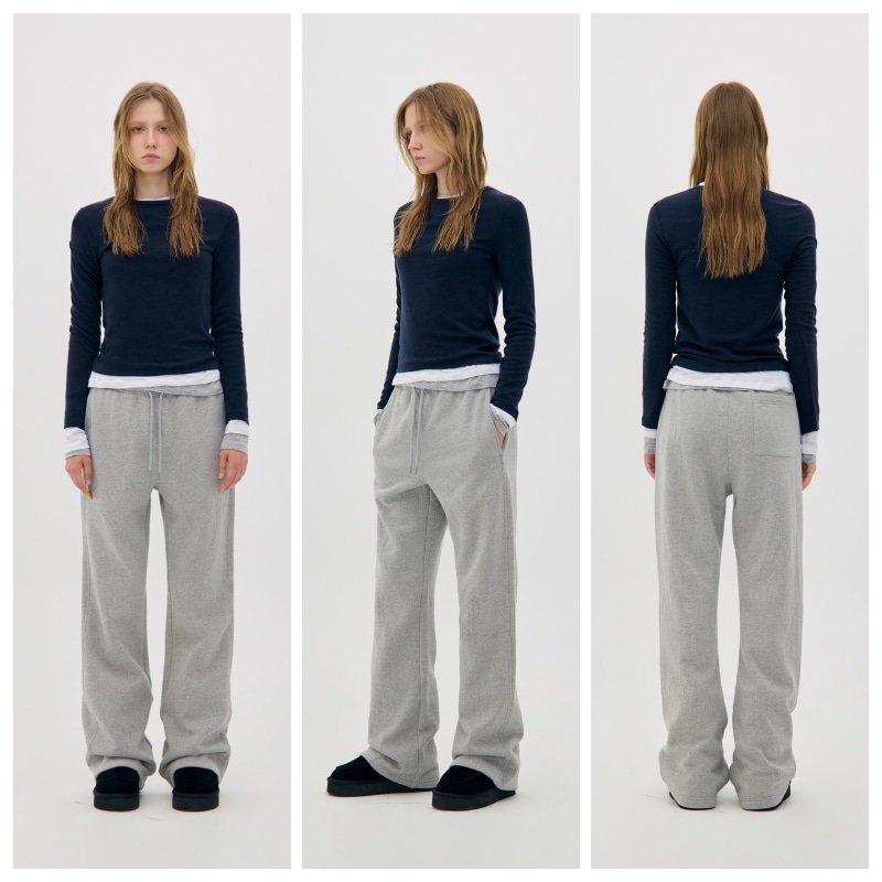 [LOW CLASSIC] Lc FLEECE-LINED BOOT-CUT SWEATPANTS ☆送料込☆ LOW CLASSIC