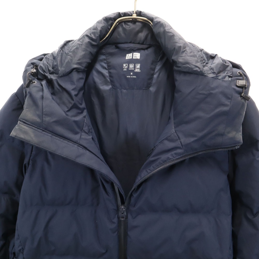 シームレス ダウンジャケット M ネイビー メンズ