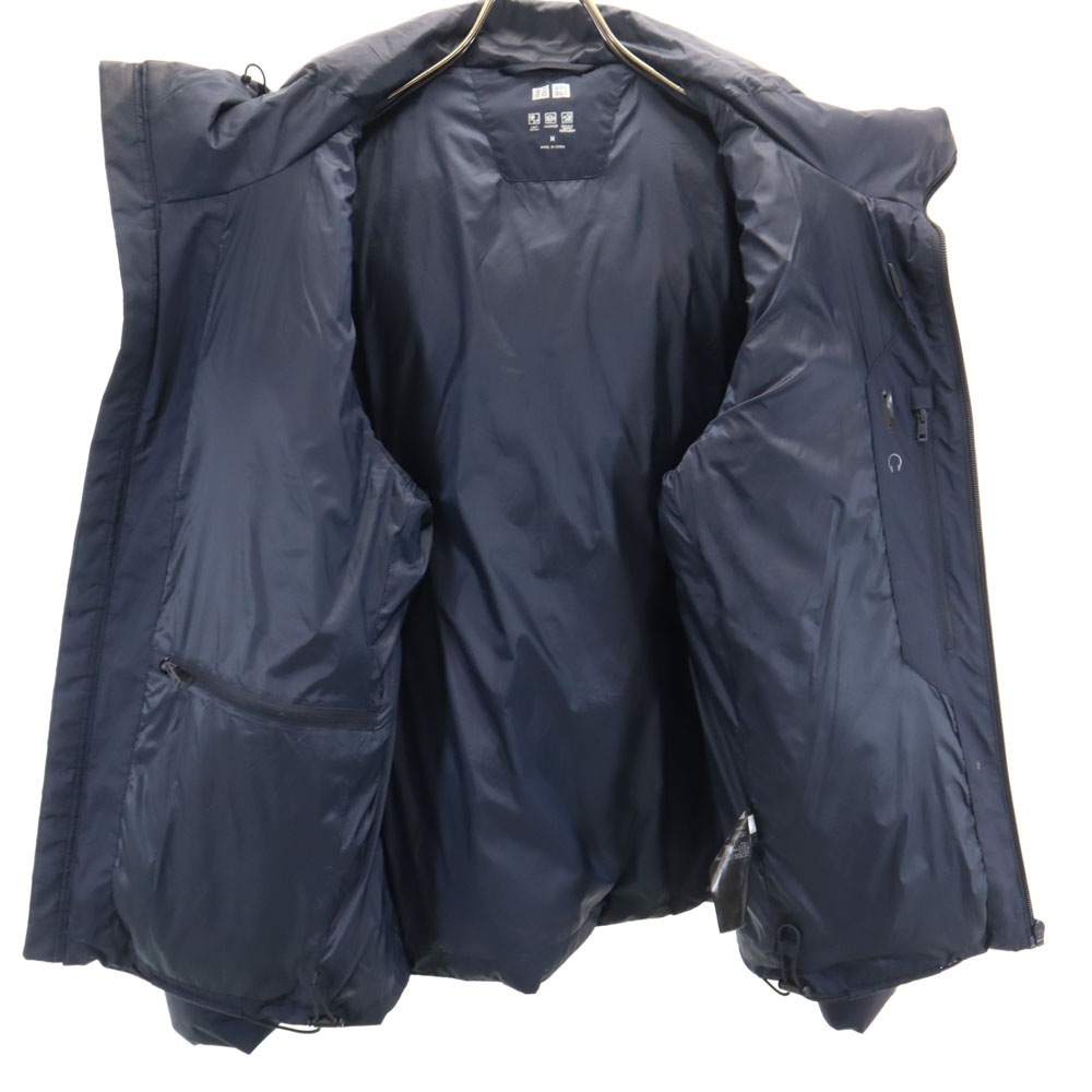 シームレス ダウンジャケット M ネイビー メンズ