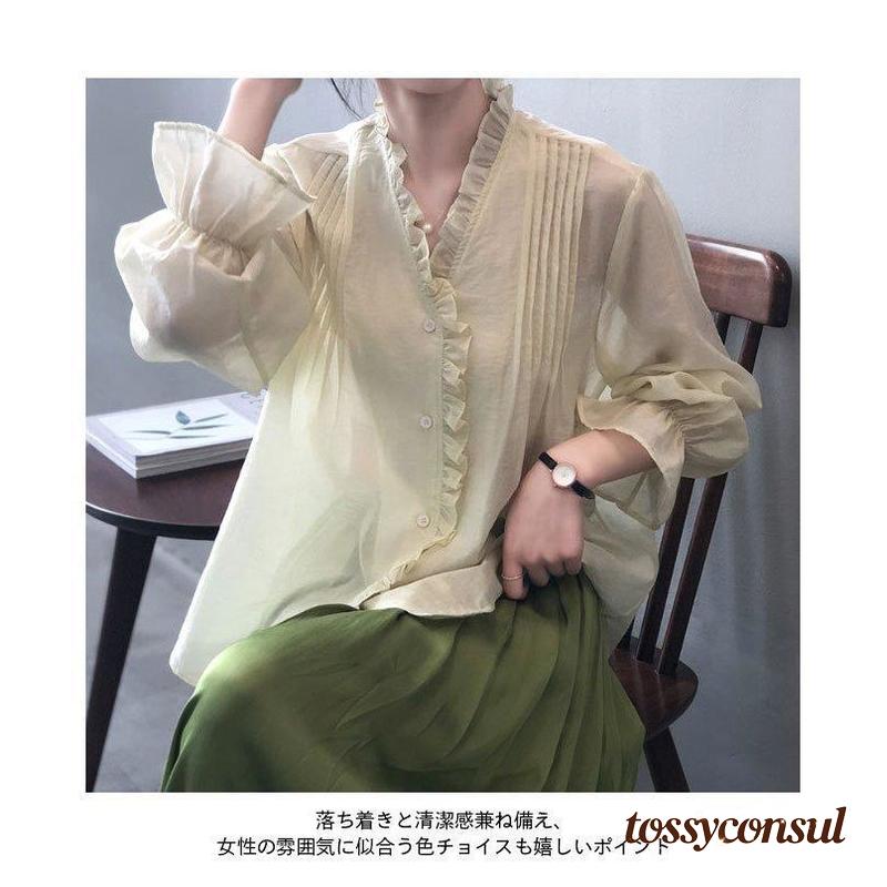 特別仕様ブラウス 長袖 レディース フリルブラウス レトロ Vネック プリーツブラウス ゆったり 長袖シャツ おしゃれ 長袖ブラウス 前開き バレンタイン プレゼント 新生活 特別仕様ブラウス 長袖 レディース フリルブラウス レトロ Vネック プリーツブラウス ゆったり 長袖シャツ おしゃれ 長袖ブラウス 前開き バレンタイン プレゼント 新生活