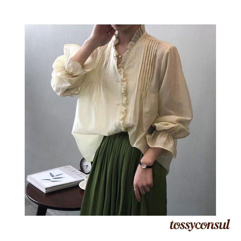 特別仕様ブラウス 長袖 レディース フリルブラウス レトロ Vネック プリーツブラウス ゆったり 長袖シャツ おしゃれ 長袖ブラウス 前開き バレンタイン プレゼント 新生活 特別仕様ブラウス 長袖 レディース フリルブラウス レトロ Vネック プリーツブラウス ゆったり 長袖シャツ おしゃれ 長袖ブラウス 前開き バレンタイン プレゼント 新生活