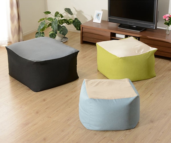 ビーズクッション キューブ型 洗えるカバーリング XL クッション ビーズ フロアクッション ビーズソファ ソファー ソファ 背もたれ キューブ 四角 かわいい １人用 一人用 リビング