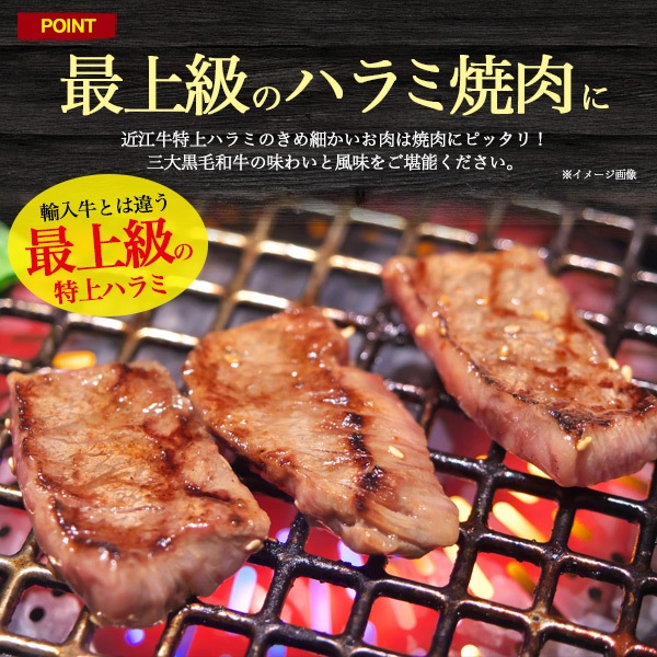 焼肉用 近江牛 特選ハラミ 360g (180g2) 　日本 三大和牛 希少 国産 牛肉 お肉 黒毛和牛　ギフト お取り寄せ グルメ 熨斗対応
