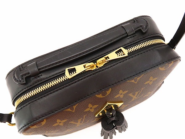 ほぼ新品ルイヴィトンモノグラムサントンジュ斜め掛けショルダーバッグハンドバッグショルダーポーチタッセルブラックM43555 ほぼ新品ルイヴィトンモノグラムサントンジュ斜め掛けショルダーバッグハンドバッグショルダーポーチタッセルブラックM43555