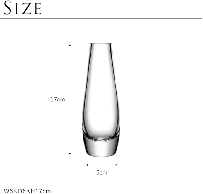 フラワーベース(花器) クリア 高さ17cm