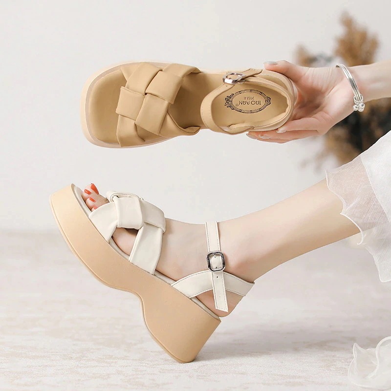 sサイズ サンダル 女性用 2024 プラットフォーム 厚底 ビーチシューズ 平底 編み込み アウター ローマンカジュアルシューズ sサイズ サンダル 女性用 2024 プラットフォーム 厚底 ビーチシューズ 平底 編み込み アウター ローマンカジュアルシューズ