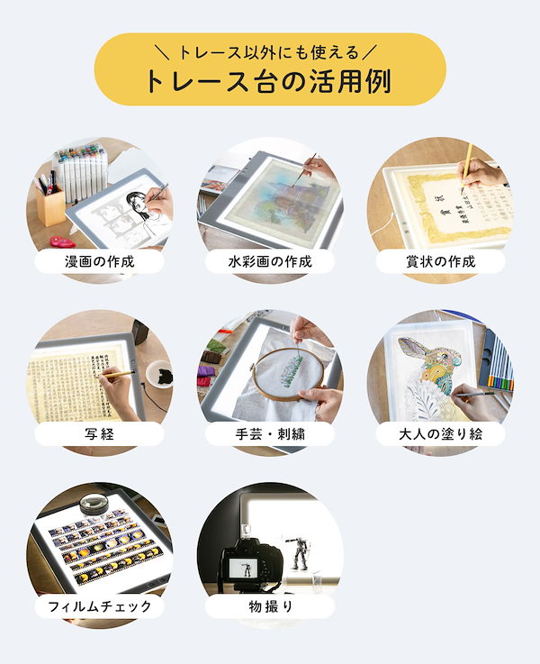 国内メーカー A3 LEDトレース台 10段階調光 3段階傾斜 広島筆産業