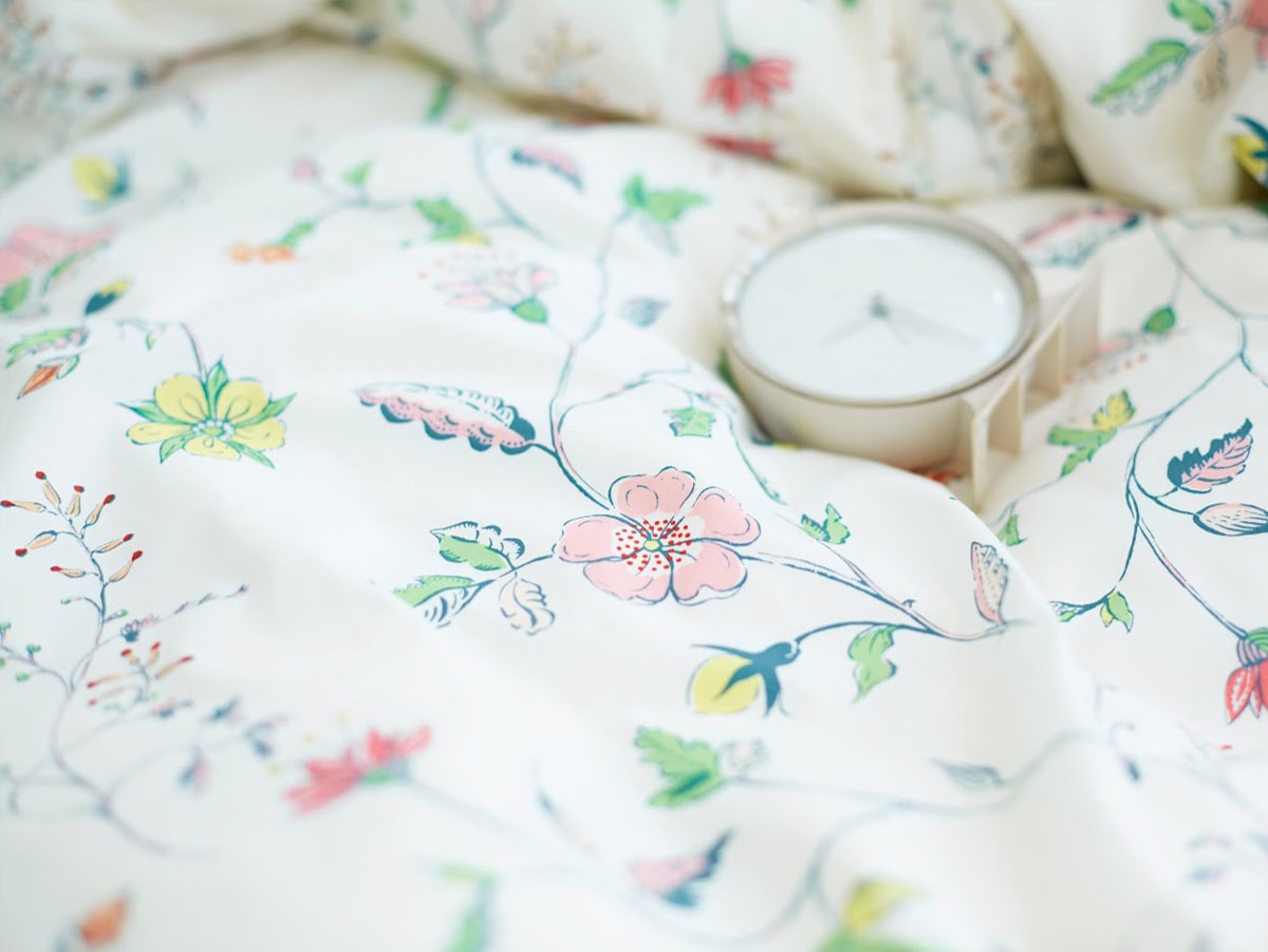 掛け布団カバー Fab the Home シングル リザ 綿100％ 日本製 ファブザホーム 布団カバー かけ布団カバー 掛けふとんカバー 掛けカバー 花柄 植物 草花 ボタニカルプリント