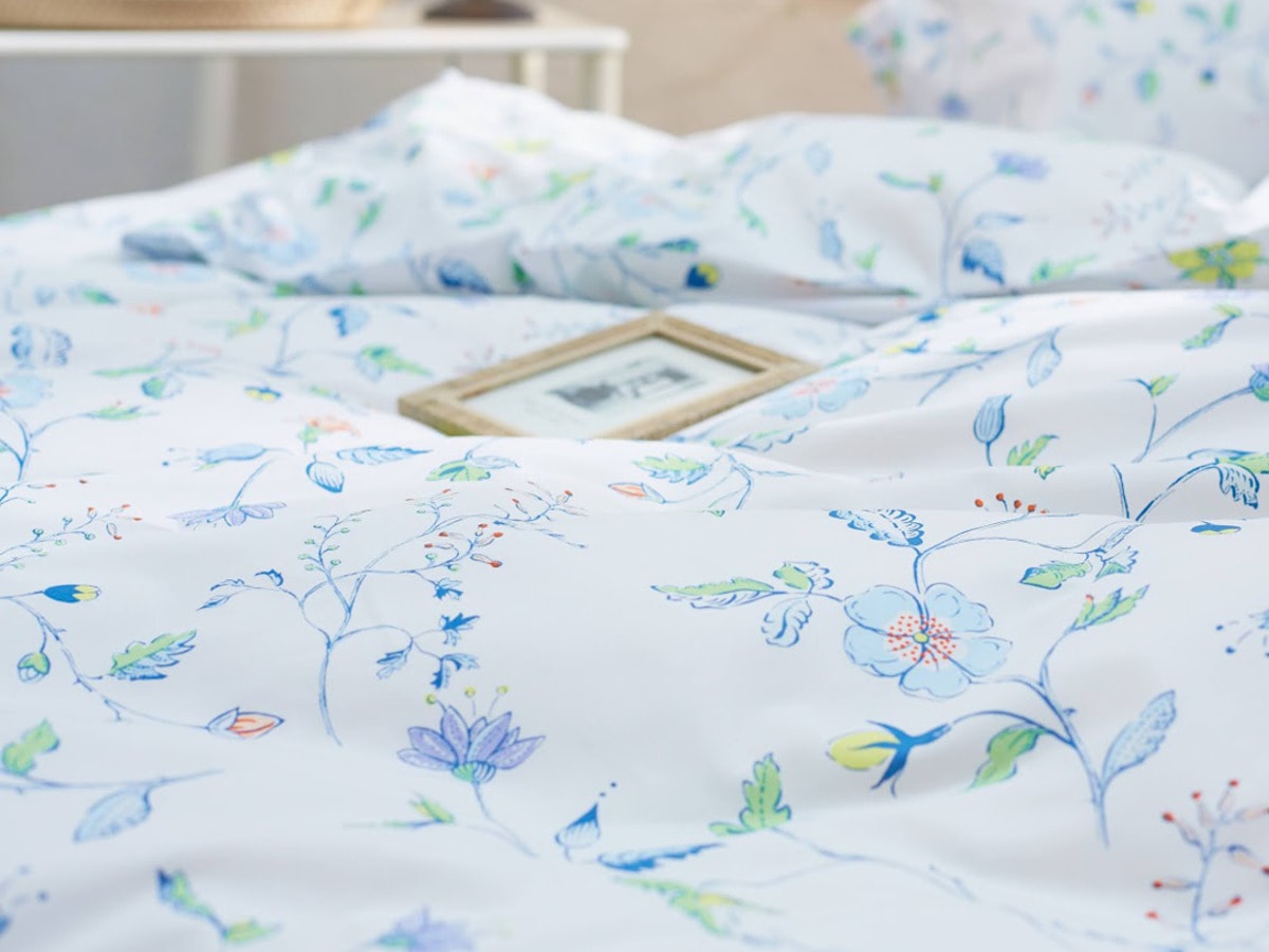 掛け布団カバー Fab the Home シングル リザ 綿100％ 日本製 ファブザホーム 布団カバー かけ布団カバー 掛けふとんカバー 掛けカバー 花柄 植物 草花 ボタニカルプリント