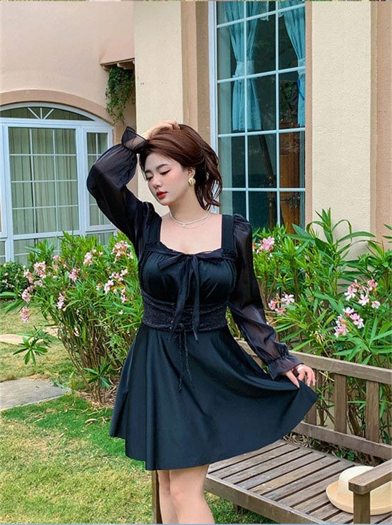 ワンピース水着 体型カバー水着 袖シフォンAラインワンピース水着 大きいサイズ レディース オールインワン セクシー ぽっちゃり 二の腕 カバーアップ 6L 5L 4L 3L LL 2L L M女性 ワンピース水着 体型カバー水着 袖シフォンAラインワンピース水着 大きいサイズ レディース オールインワン セクシー ぽっちゃり 二の腕 カバーアップ 6L 5L 4L 3L LL 2L L M女性