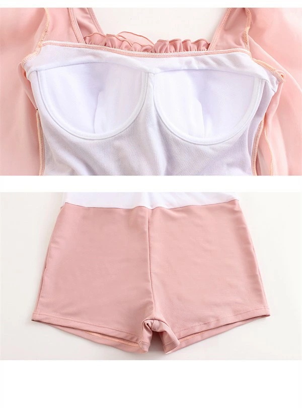 ワンピース水着 体型カバー水着 袖シフォンAラインワンピース水着 大きいサイズ レディース オールインワン セクシー ぽっちゃり 二の腕 カバーアップ 6L 5L 4L 3L LL 2L L M女性 ワンピース水着 体型カバー水着 袖シフォンAラインワンピース水着 大きいサイズ レディース オールインワン セクシー ぽっちゃり 二の腕 カバーアップ 6L 5L 4L 3L LL 2L L M女性