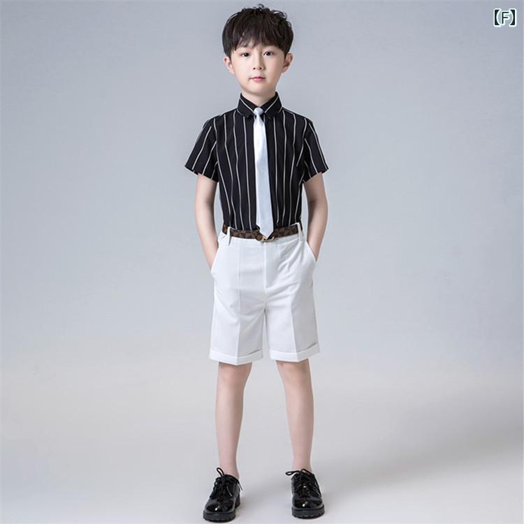 キッズ フォーマル スーツ ジュニア ファッション 男の子 夏 スーツ フラワーボーイ セットアップ 発表会 パフォーマンス 服 ブリティッシュ ステージ 衣装
