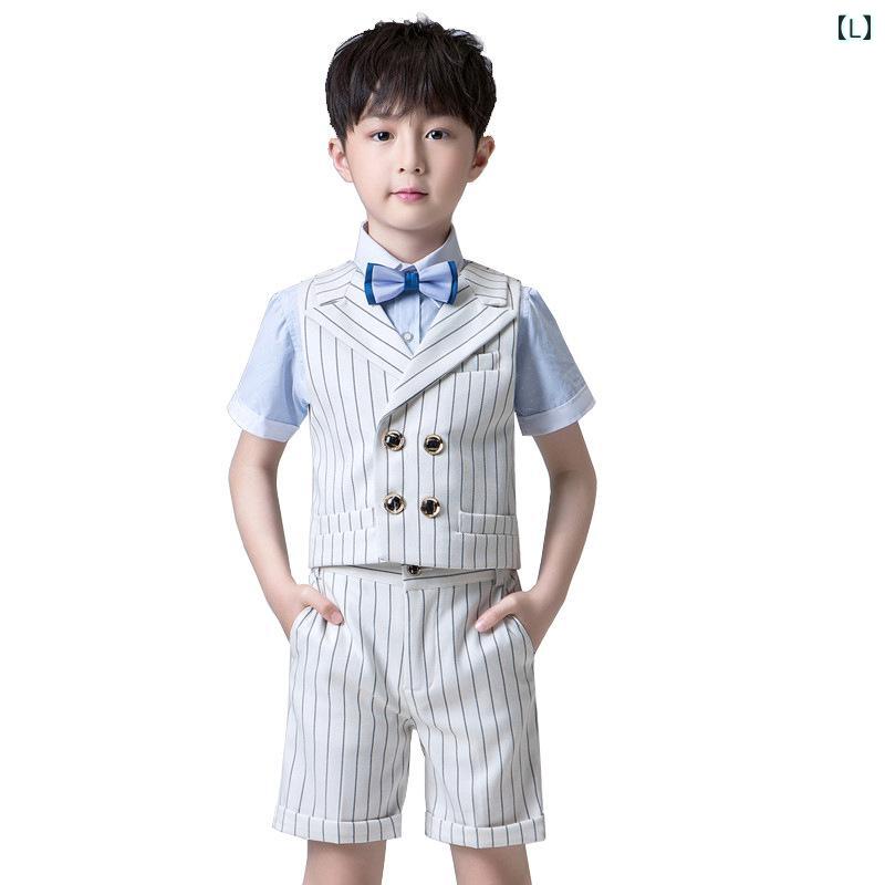 キッズ フォーマル スーツ ジュニア ファッション 男の子 夏 スーツ フラワーボーイ セットアップ 発表会 パフォーマンス 服 ブリティッシュ ステージ 衣装