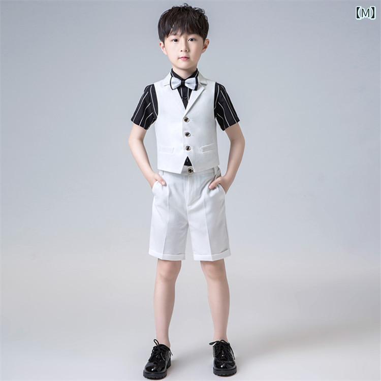 キッズ フォーマル スーツ ジュニア ファッション 男の子 夏 スーツ フラワーボーイ セットアップ 発表会 パフォーマンス 服 ブリティッシュ ステージ 衣装