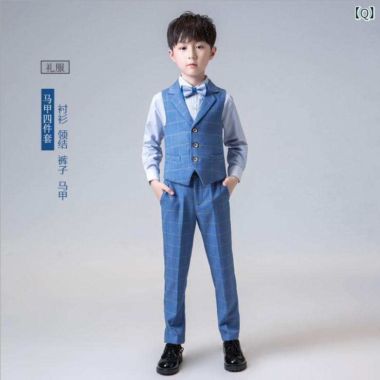キッズ フォーマル スーツ ジュニア ファッション 男の子 夏 スーツ フラワーボーイ セットアップ 発表会 パフォーマンス 服 ブリティッシュ ステージ 衣装