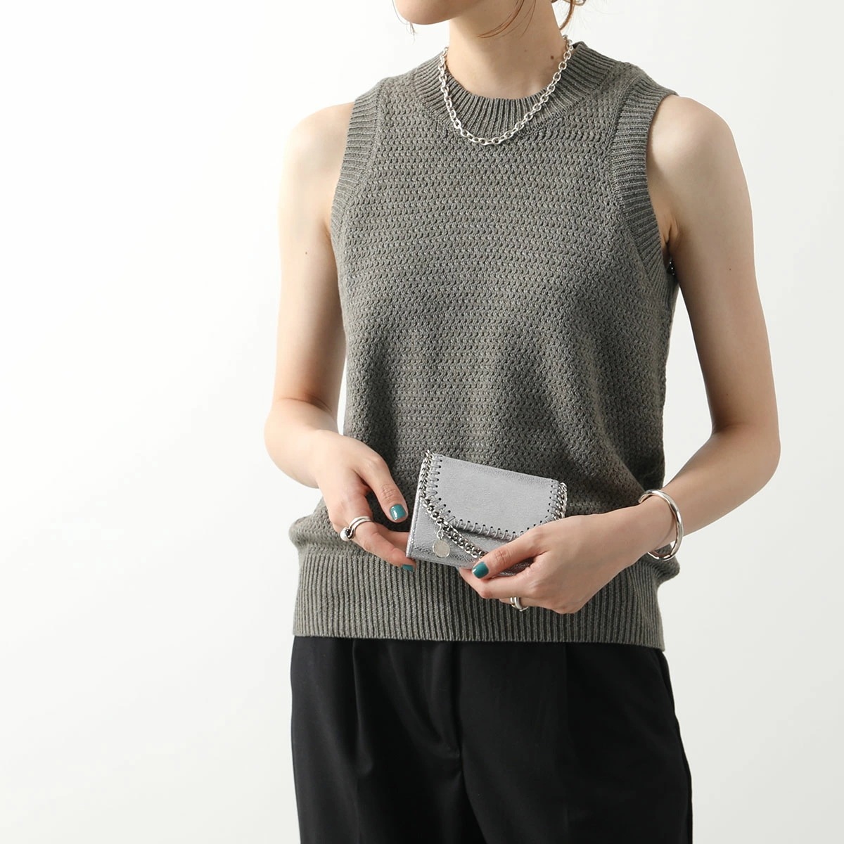 STELLA McCARTNEY ステラマッカートニー チェーンウォレット Falabella ファラベラ 7B0060 WP0301 レディース ミニ財布 8101/SILVER