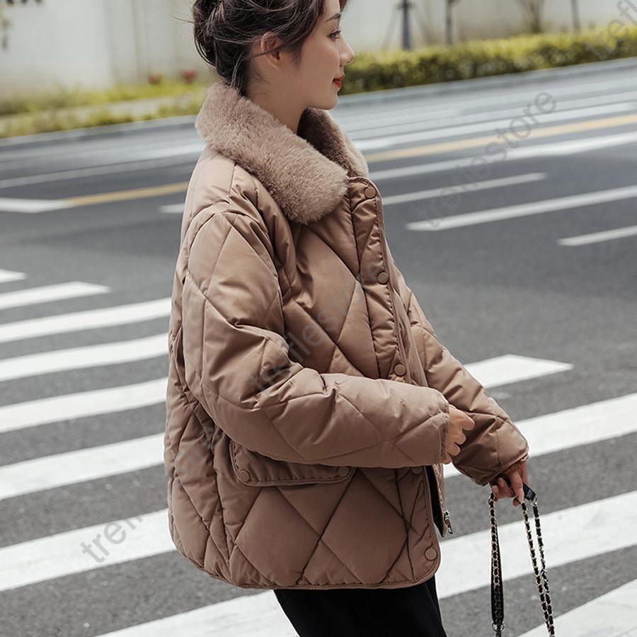 おしゃれ レディース冬服 ファー付き コート 防寒 冬 ショート丈 防寒 キルティングジャケット カジュアル カジュアル お洒落 暖かい アウター かわいい 軽量