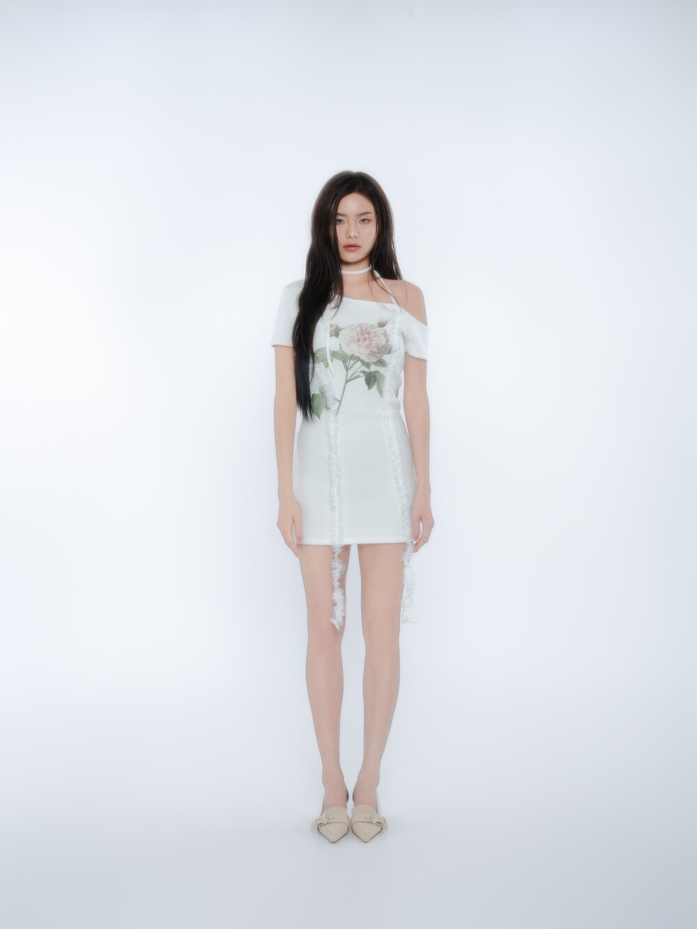 ELFELFELF ARCHIVES【elfelfelfarchives】LACE LINED DRESS