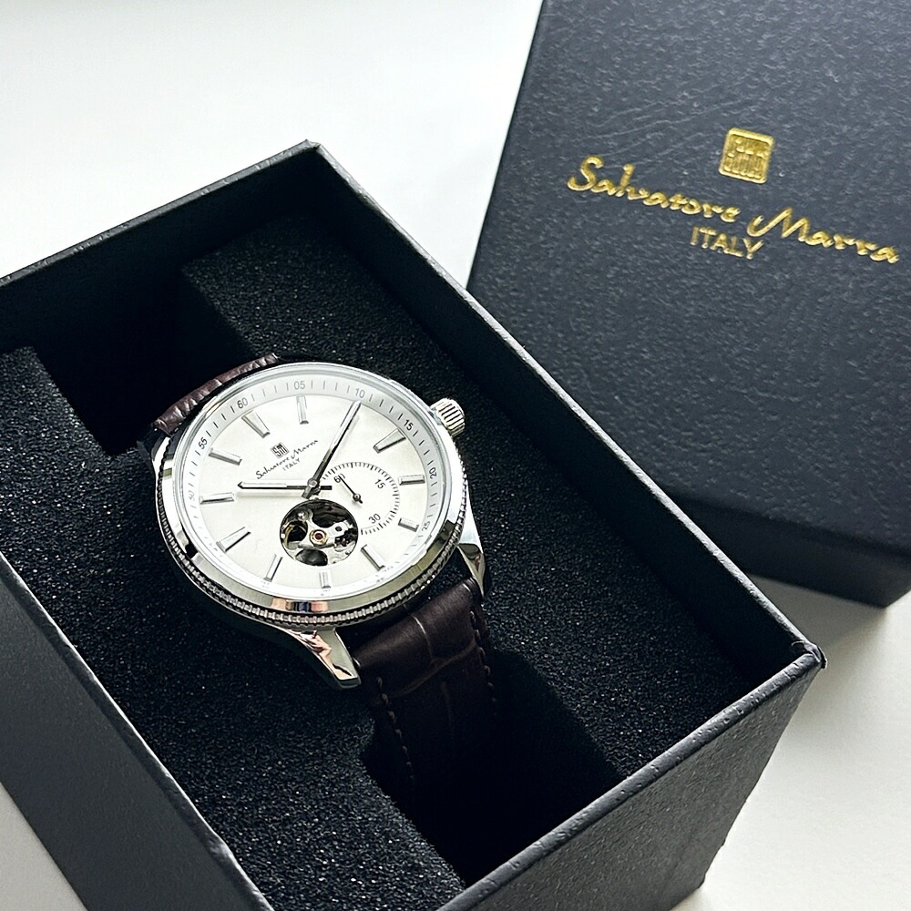 ラッピング済 ギフトセット 流通限定 サルバトーレマーラ メンズ 腕時計 手表 5気圧防水 革ベルト 機械式腕時計 自動巻き メンズ腕時計 男性用腕時計 誕生日 プレゼント 男性 父 夫 彼氏 入社祝 ラッピング済 ギフトセット 流通限定 サルバトーレマーラ メンズ 腕時計 手表 5気圧防水 革ベルト 機械式腕時計 自動巻き メンズ腕時計 男性用腕時計 誕生日 プレゼント 男性 父 夫 彼氏 入社祝