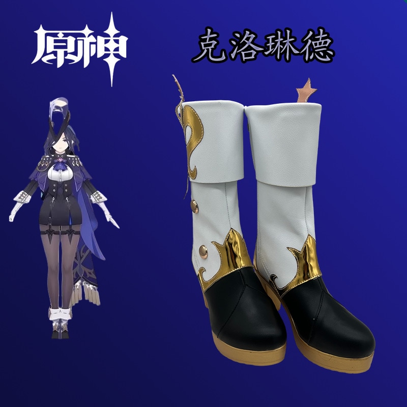 原神フォンテーヌ・クロリンドアニメーションシューズ二次元コミック展示パフォーマンスシューズご要望に応じてカスタマイズ可能