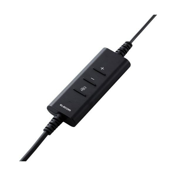 エレコム デュアルマイクノイズリダクション有線ヘッドセット ブラック HS-HP101UNCBK 1個