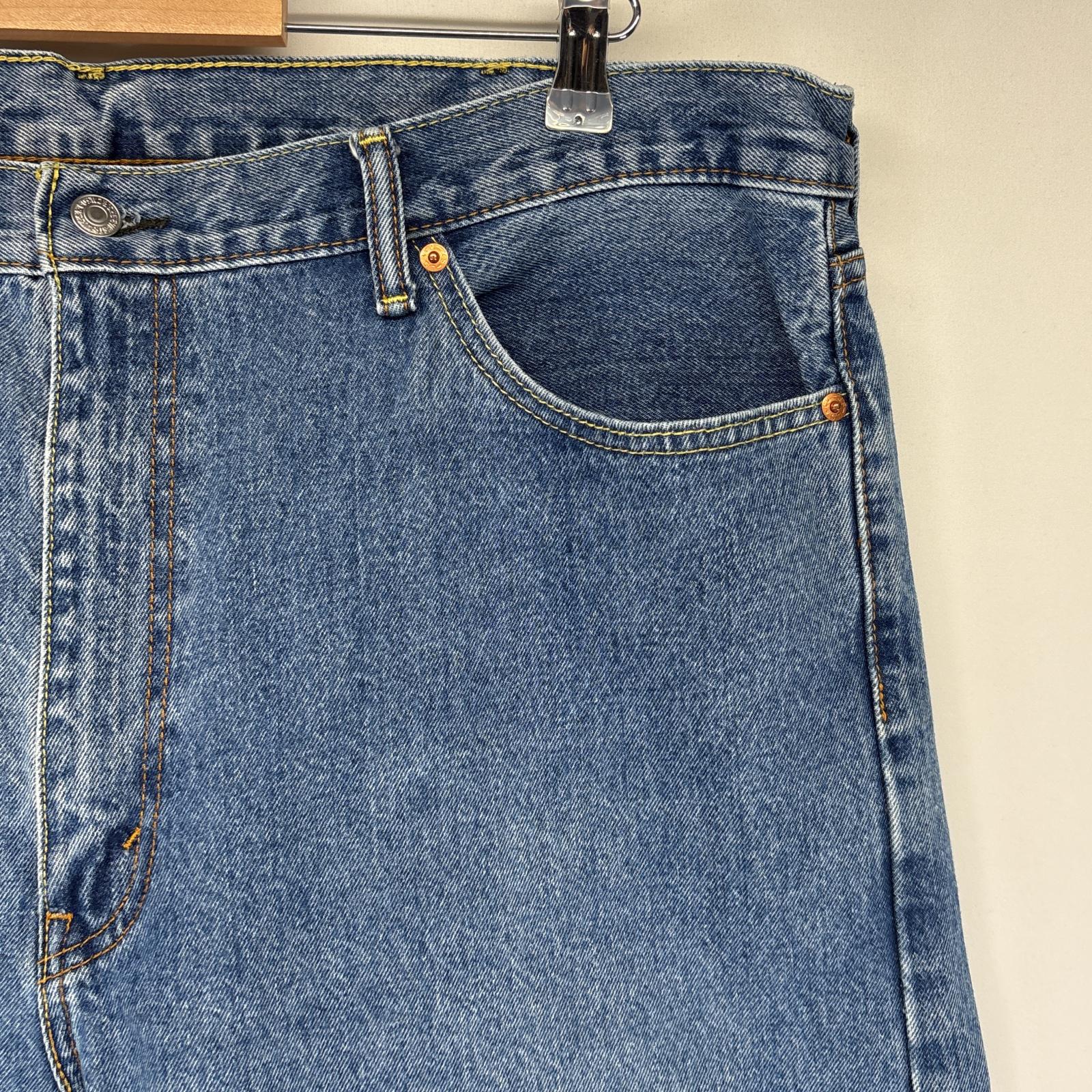 古着 デニムパンツ 505 ストレート ジーンズ ジーパン 5ポケット 長ズボン 大きいサイズ w42 L30 ブルー メンズ 古着 デニムパンツ 505 ストレート ジーンズ ジーパン 5ポケット 長ズボン 大きいサイズ w42 L30 ブルー メンズ