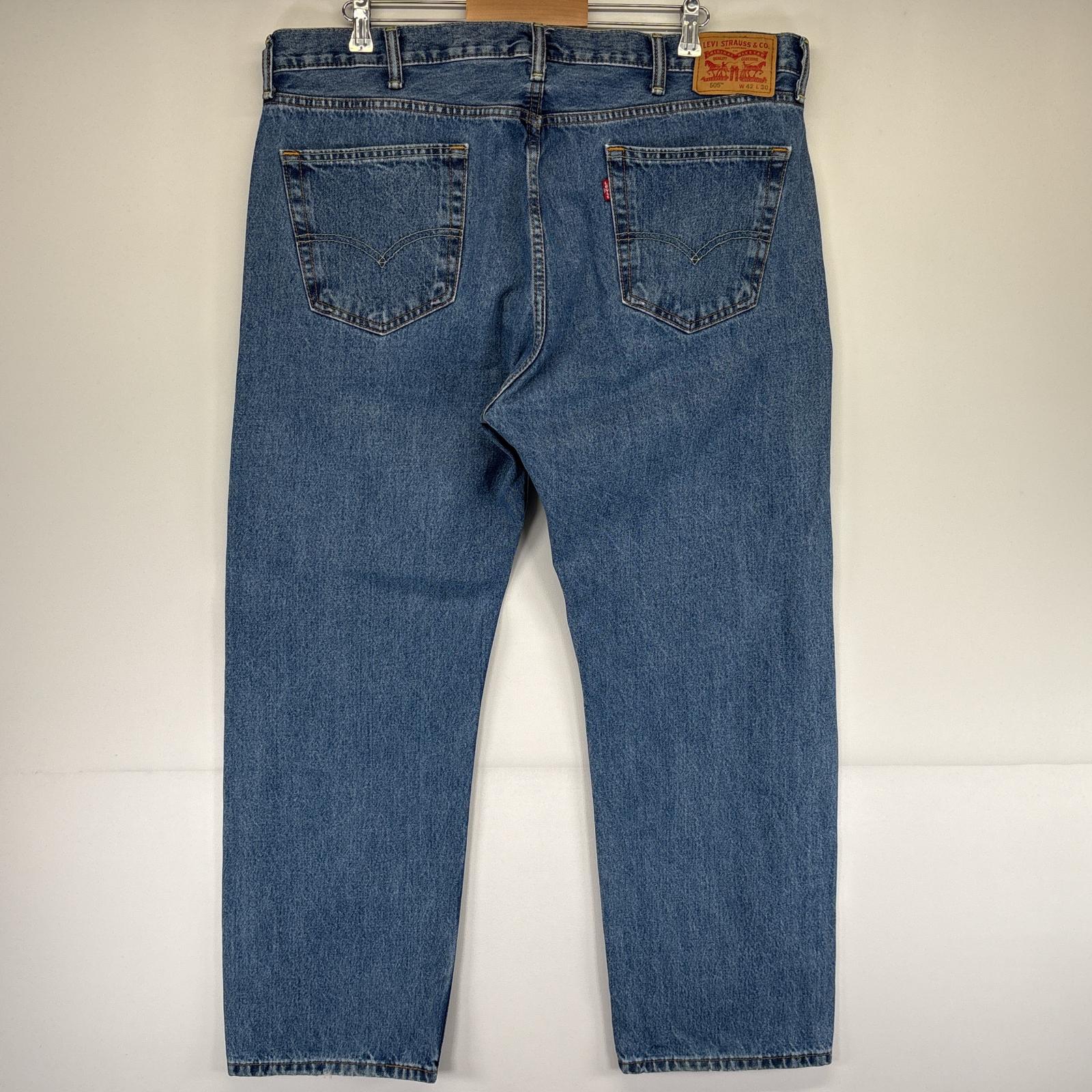 古着 デニムパンツ 505 ストレート ジーンズ ジーパン 5ポケット 長ズボン 大きいサイズ w42 L30 ブルー メンズ 古着 デニムパンツ 505 ストレート ジーンズ ジーパン 5ポケット 長ズボン 大きいサイズ w42 L30 ブルー メンズ