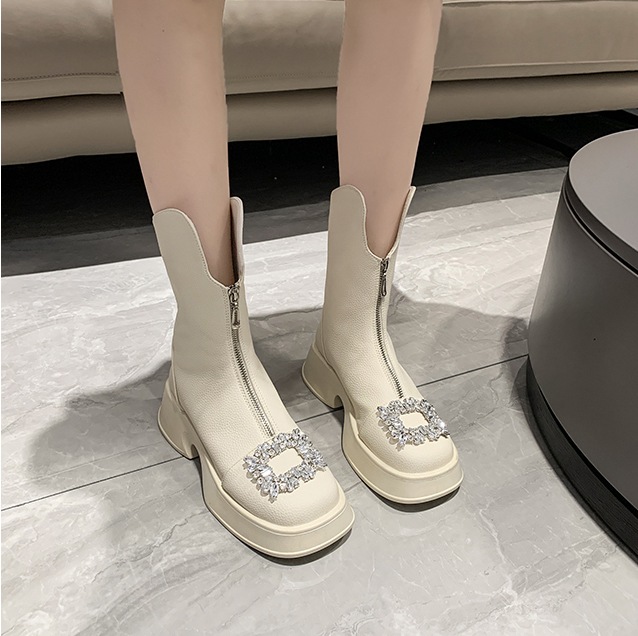 ビジュー厚底ブーツ 厚底ビジューバックルブーツ レザーブーツ. ミドルブーツ 厚底ブーツ. レディース ブーツ 厚底 フロントジッパー 3カラー D283 ビジュー厚底ブーツ 厚底ビジューバックルブーツ レザーブーツ. ミドルブーツ 厚底ブーツ. レディース ブーツ 厚底 フロントジッパー 3カラー D283