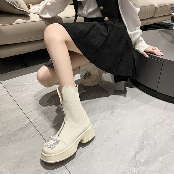 ビジュー厚底ブーツ 厚底ビジューバックルブーツ レザーブーツ. ミドルブーツ 厚底ブーツ. レディース ブーツ 厚底 フロントジッパー 3カラー D283 ビジュー厚底ブーツ 厚底ビジューバックルブーツ レザーブーツ. ミドルブーツ 厚底ブーツ. レディース ブーツ 厚底 フロントジッパー 3カラー D283