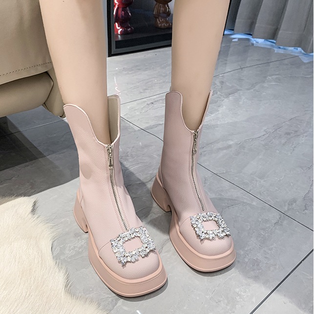 ビジュー厚底ブーツ 厚底ビジューバックルブーツ レザーブーツ. ミドルブーツ 厚底ブーツ. レディース ブーツ 厚底 フロントジッパー 3カラー D283 ビジュー厚底ブーツ 厚底ビジューバックルブーツ レザーブーツ. ミドルブーツ 厚底ブーツ. レディース ブーツ 厚底 フロントジッパー 3カラー D283