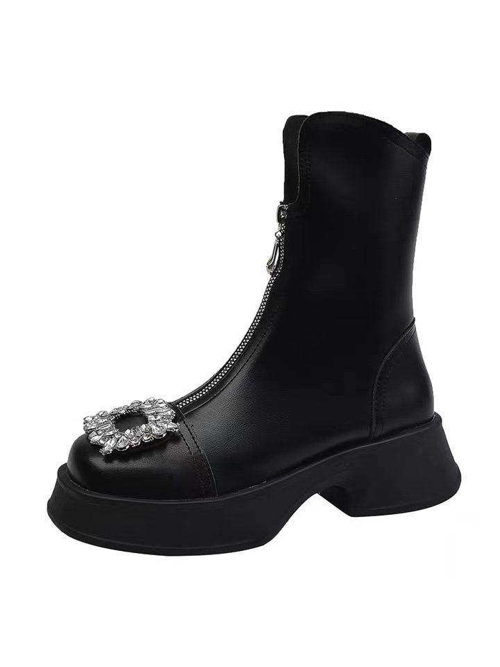 ビジュー厚底ブーツ 厚底ビジューバックルブーツ レザーブーツ. ミドルブーツ 厚底ブーツ. レディース ブーツ 厚底 フロントジッパー 3カラー D283 ビジュー厚底ブーツ 厚底ビジューバックルブーツ レザーブーツ. ミドルブーツ 厚底ブーツ. レディース ブーツ 厚底 フロントジッパー 3カラー D283