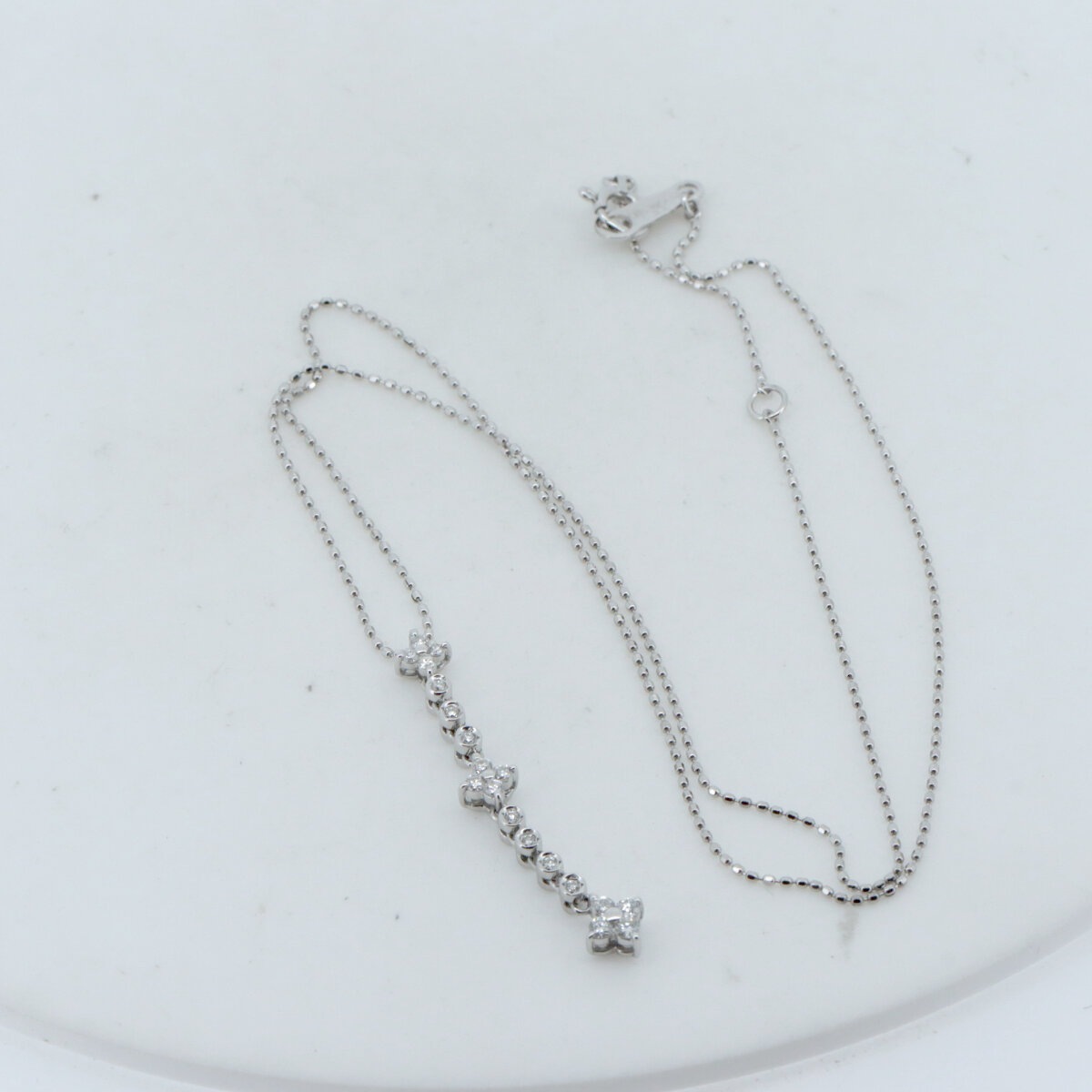 ヴァンドーム青山 ダイヤモンド ネックレス 0.22ct K18WG(18金 ホワイトゴールド) 質屋出品 ヴァンドーム青山 ダイヤモンド ネックレス 0.22ct K18WG(18金 ホワイトゴールド) 質屋出品