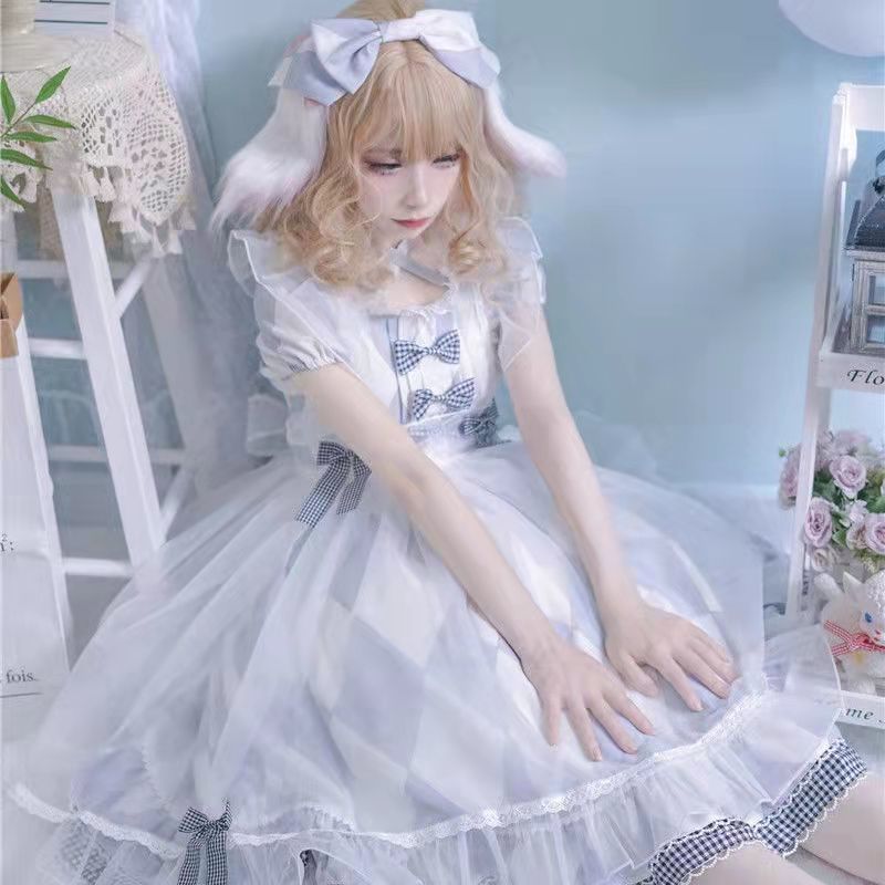 ロリータ服 ライトブルー アリス 半袖 コスプレ ワンピース ロリータコスプレ衣装 病みかわ 量産型系 仮装 レデ ィース セクシー 衣装 可愛い ロリータ服 ライトブルー アリス 半袖 コスプレ ワンピース ロリータコスプレ衣装 病みかわ 量産型系 仮装 レデ ィース セクシー 衣装 可愛い