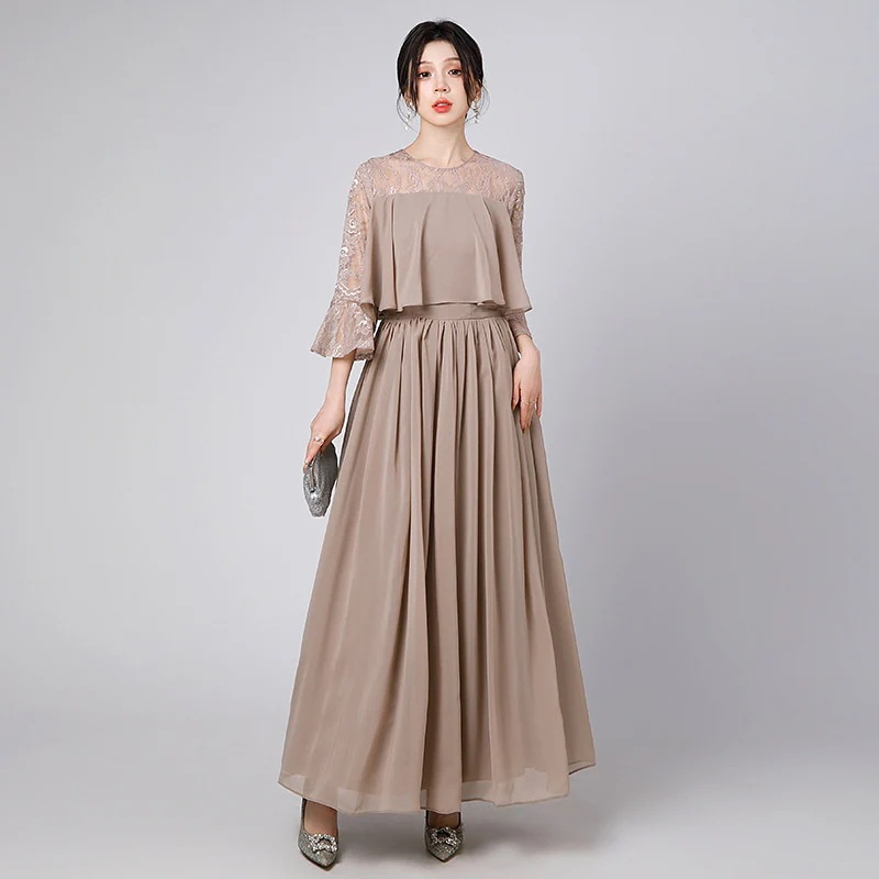 マキシスカート 韓国ファッション ワンピース パーティードレス きれいめ結婚式ドレスオケージョンレディースロングワンピース大人発表会ロング丈ワンピブラックパーティードレスロングドレスレース袖ママロング マキシスカート 韓国ファッション ワンピース パーティードレス きれいめ結婚式ドレスオケージョンレディースロングワンピース大人発表会ロング丈ワンピブラックパーティードレスロングドレスレース袖ママロング