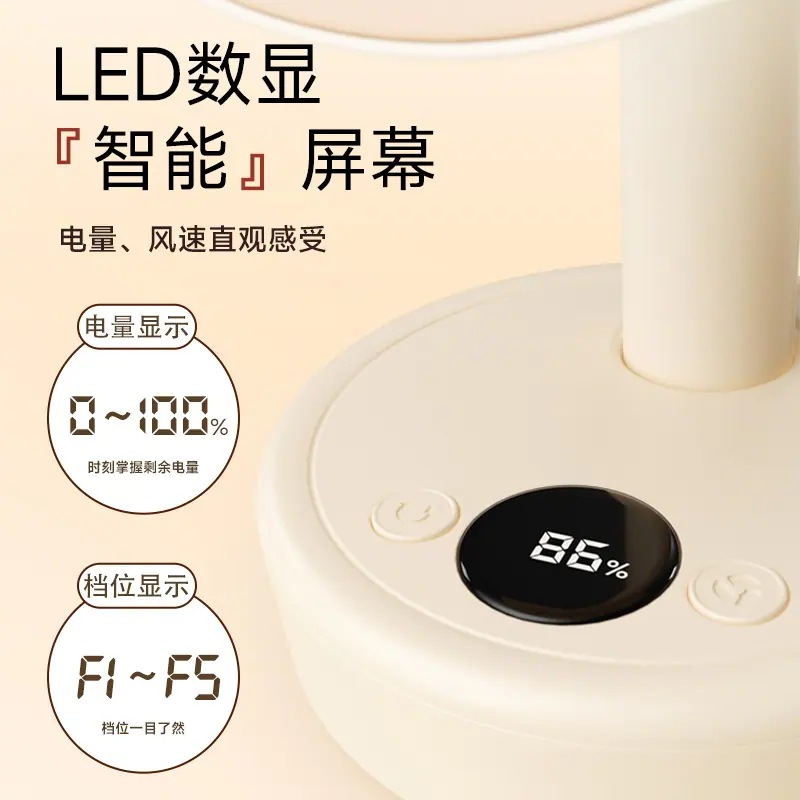 1点ハンディファン静音は人を邪魔しない2025新型オフィスデスクトップファン静音小型家庭用寮扇風機ポータブルusb充電充電長持続強力循環首振りエアコン扇風機