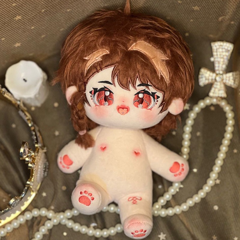 かわいいアニメのスターの公仔q版の小さい看護婦のぬいぐるみのおもちゃの長い毛は毛を揚げます