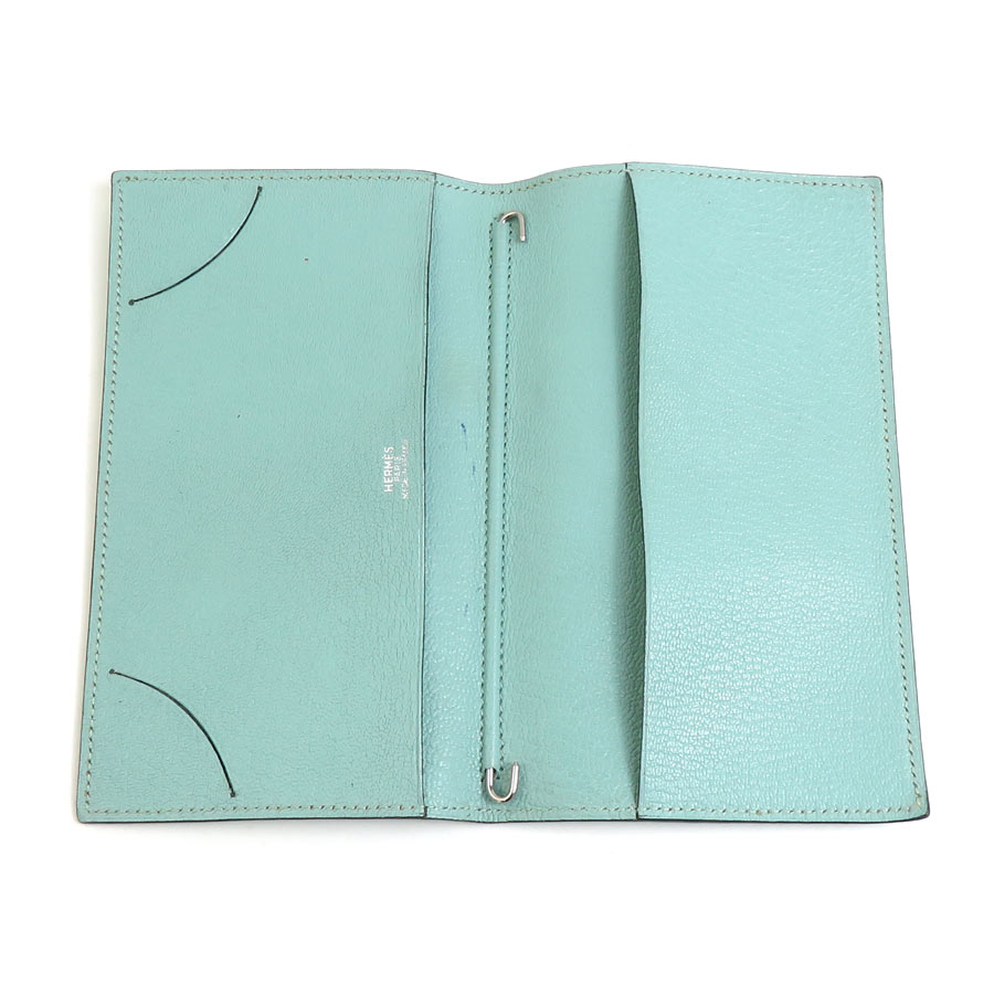 エルメス HERMES 手帳カバー レザー アイスブルー シルバー ユニセックス w1171a エルメス HERMES 手帳カバー レザー アイスブルー シルバー ユニセックス w1171a