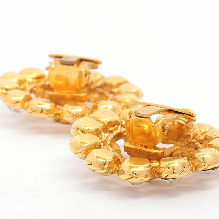 CHANEL シャネル ラインストーン フラワー イヤリング CHANEL シャネル ラインストーン フラワー イヤリング シャネル CHANEL