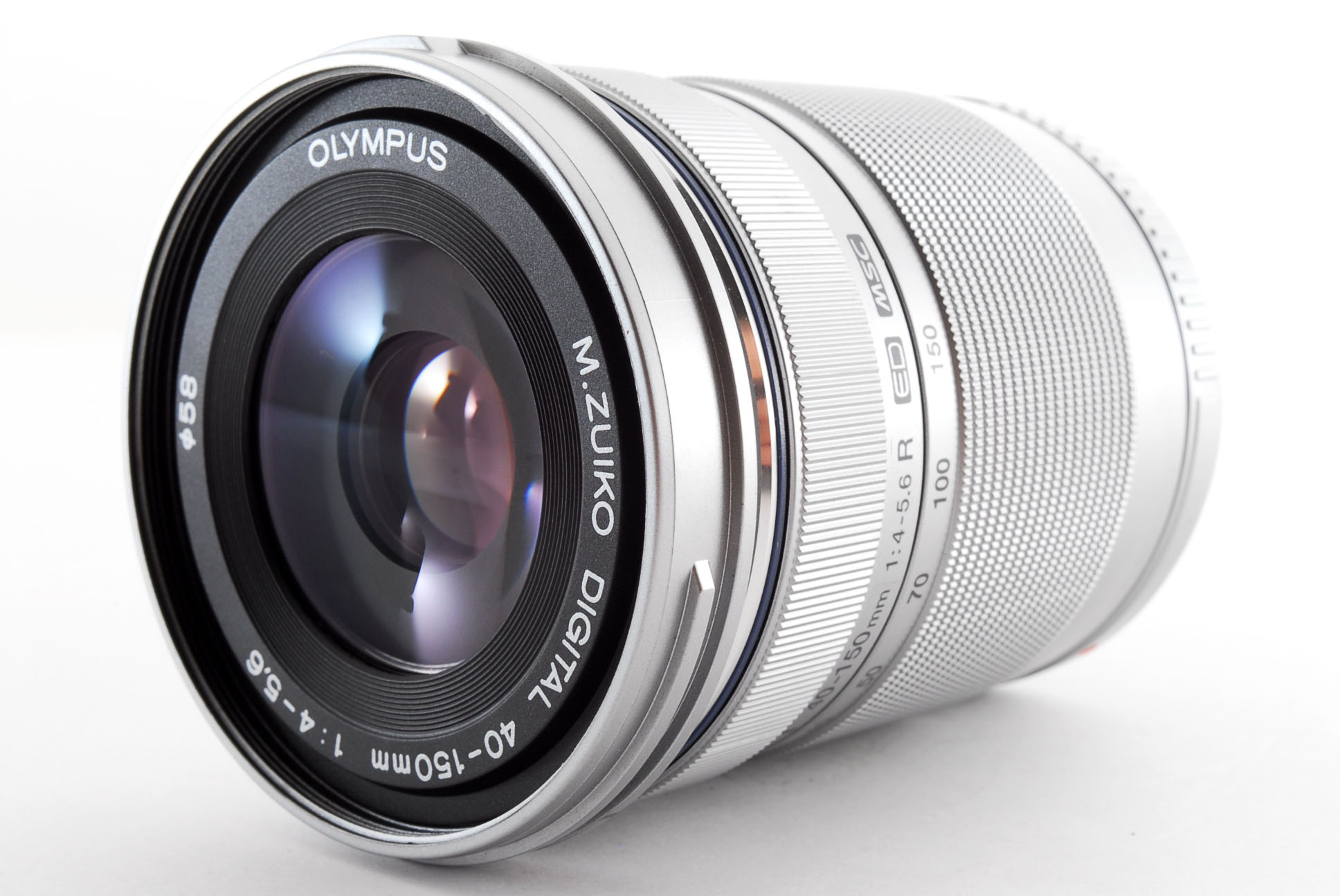 【中古】オリンパス OLYMPUS M.Zuiko DIGITAL 40-150mm f/4-5.6 R ED MSC シルバー ズイコーデジタル 美品 マイクロフォーサーズマウント