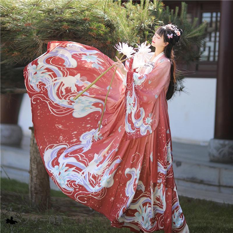 漢服 中華服舞台服装 華流ステージコスプレ衣装 中国古代宮廷風コスプレ衣装 イベント さくら祭りパーティーダンス衣装 チャイナドレス 写真撮影ドレス 演出服
