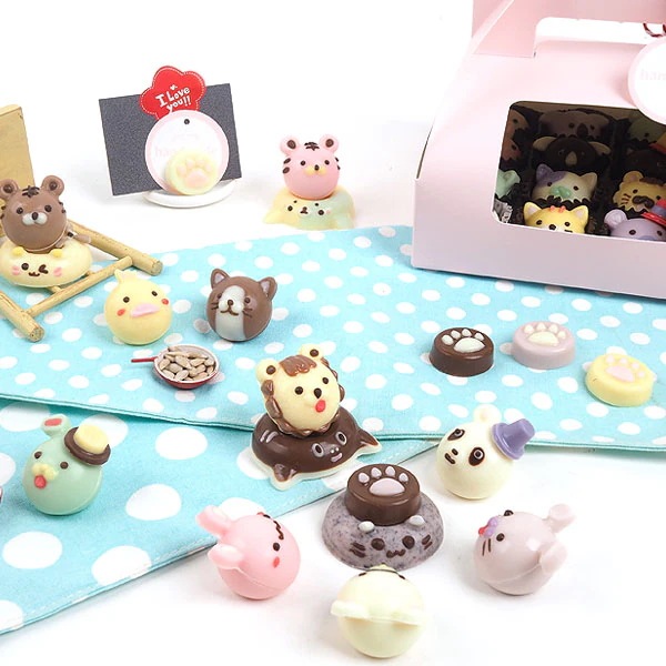 [1 + 1] ブームストーリー 動物の顔 チョコレート作りセット