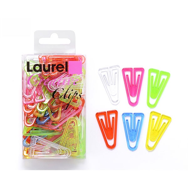 （まとめ買い）LAUREL（ローレル） クリスタルプラスチッククリップ 20x35mm アソート 50個入 1306-96 [x10]