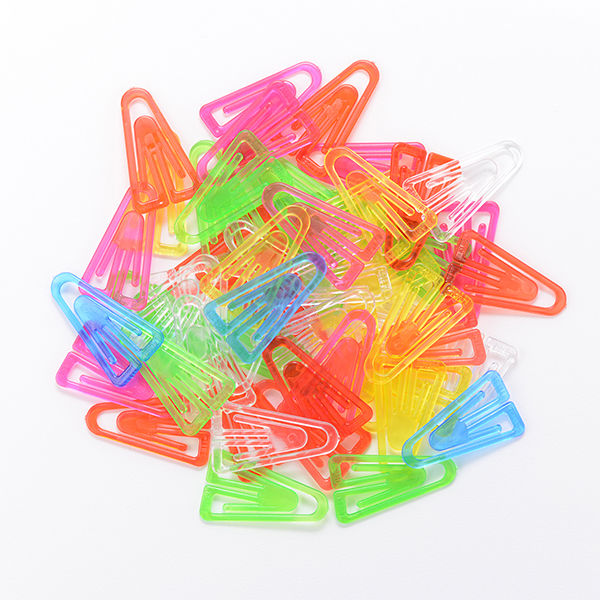 （まとめ買い）LAUREL（ローレル） クリスタルプラスチッククリップ 20x35mm アソート 50個入 1306-96 [x10]