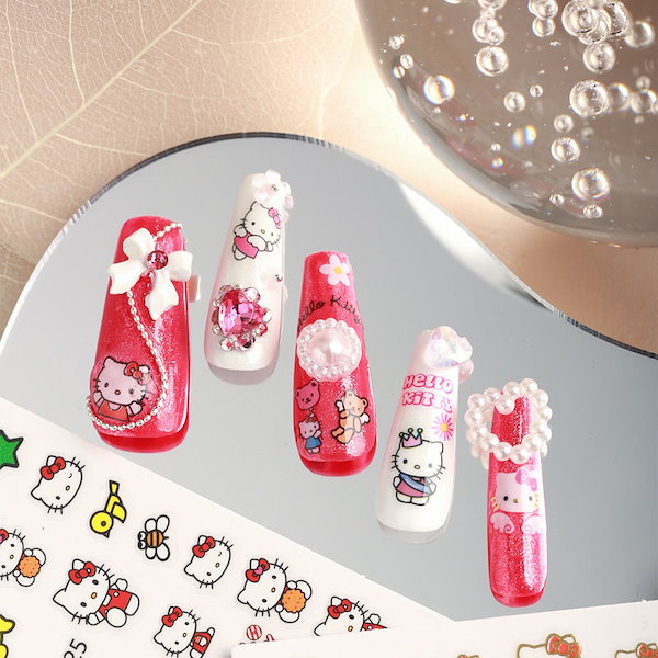 Qoo10] サンリオ かわいい キティ ネイルステッ