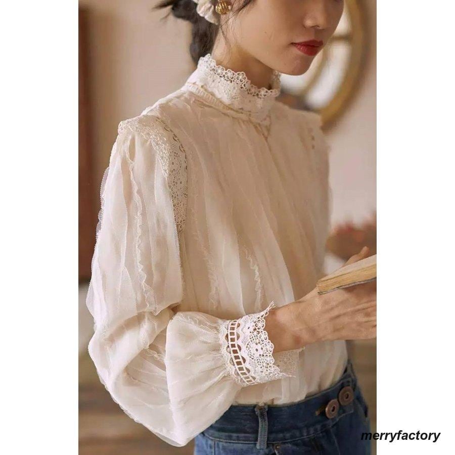 スタンドカラー レース襟 ブラウス レディース 長袖 トップス 春 秋 立ち襟 ハイネック シャツブラウス 大きいサイズ シンプル きれいめ カジュアル スタンドカラー レース襟 ブラウス レディース 長袖 トップス 春 秋 立ち襟 ハイネック シャツブラウス 大きいサイズ シンプル きれいめ カジュアル