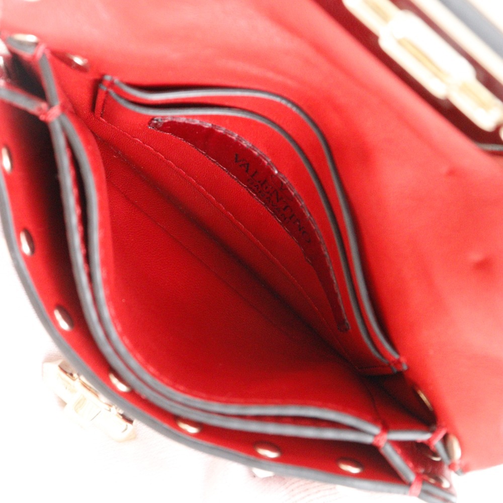 ロックスタッズ ミニショルダー ウォレットショルダー MW0BCA23NAP ショルダーバッグ レザー 赤 レディース 中古品 A-ランク ロックスタッズ ミニショルダー ウォレットショルダー MW0BCA23NAP ショルダーバッグ レザー 赤 レディース 中古品 A-ランク