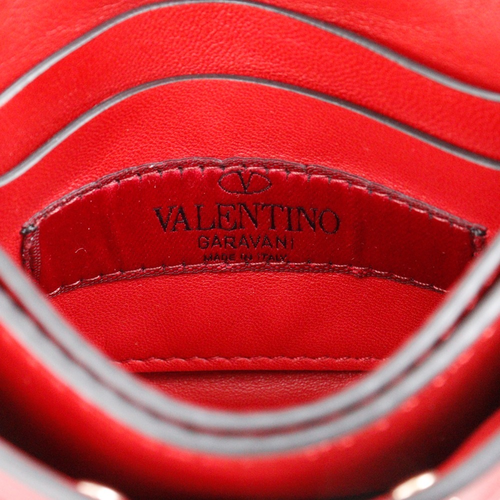 ロックスタッズ ミニショルダー ウォレットショルダー MW0BCA23NAP ショルダーバッグ レザー 赤 レディース 中古品 A-ランク ロックスタッズ ミニショルダー ウォレットショルダー MW0BCA23NAP ショルダーバッグ レザー 赤 レディース 中古品 A-ランク