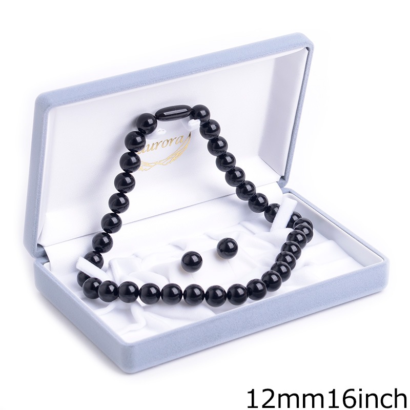 天然ジェットネックレス 12mm珠セット 日本製 ピアス イヤリング 化粧箱付 黒琥珀 ブラックフォーマル 16インチ 17インチ 18インチ チョーカー プリンセス 天然ジェットネックレス 12mm珠セット 日本製 ピアス イヤリング 化粧箱付 黒琥珀 ブラックフォーマル 16インチ 17インチ 18インチ チョーカー プリンセス