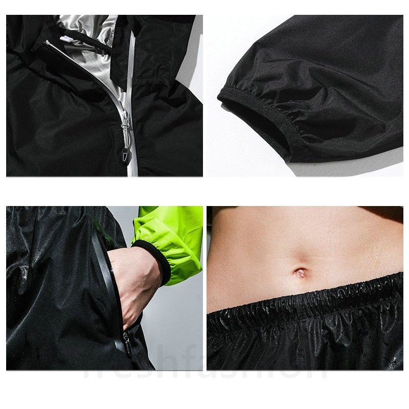 サウナスーツ レディース 上下セット 発汗 おしゃれ 3 ブラック バーストウェア ダイエット ウ2