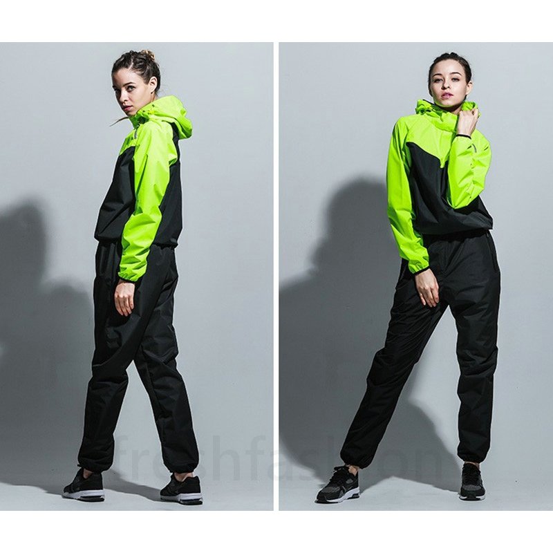 サウナスーツ レディース 上下セット 発汗 おしゃれ 3 ブラック バーストウェア ダイエット ウ2